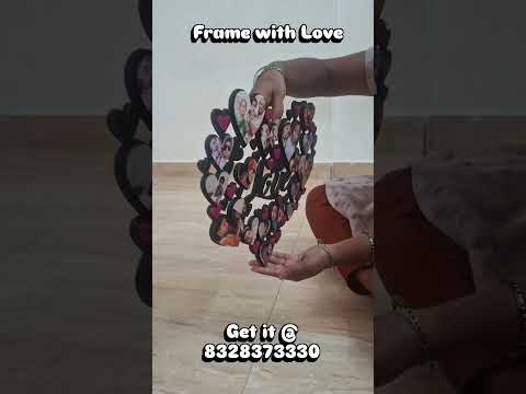Heart shape MDF photo frame for wall