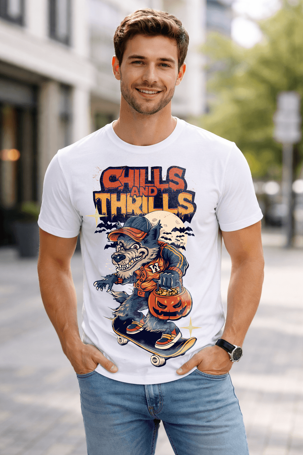 Printed T-shirt Round Neck - 2