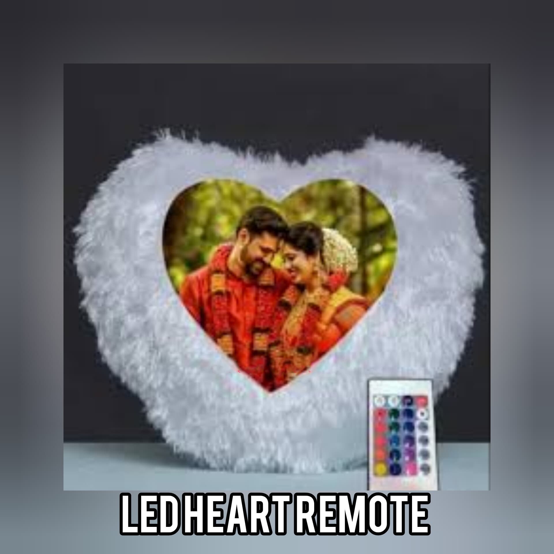 Led Remote Heart Cushion