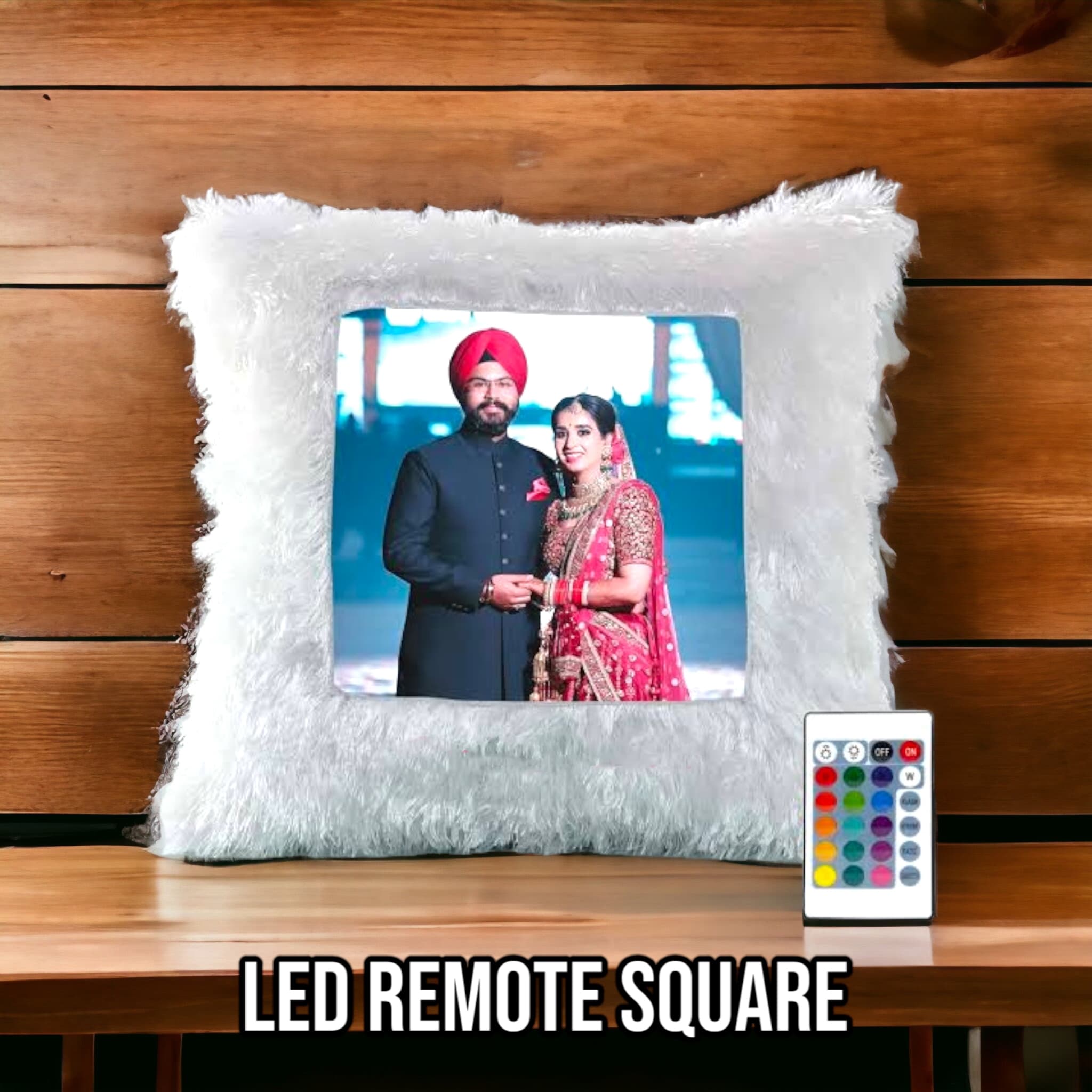 Led Remote Square Cushion