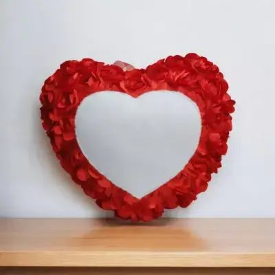 Rose Petals Pillow Heart