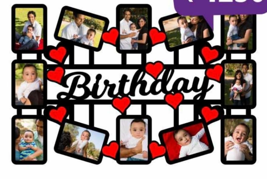 Birthday Photo Collage Frame
